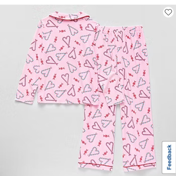 Girls Pajama Heart print size 10 NEW - Picture 2 of 6